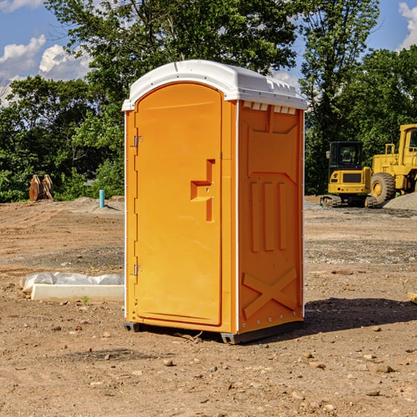 how often are the portable restrooms cleaned and serviced during a rental period in San Jose Illinois